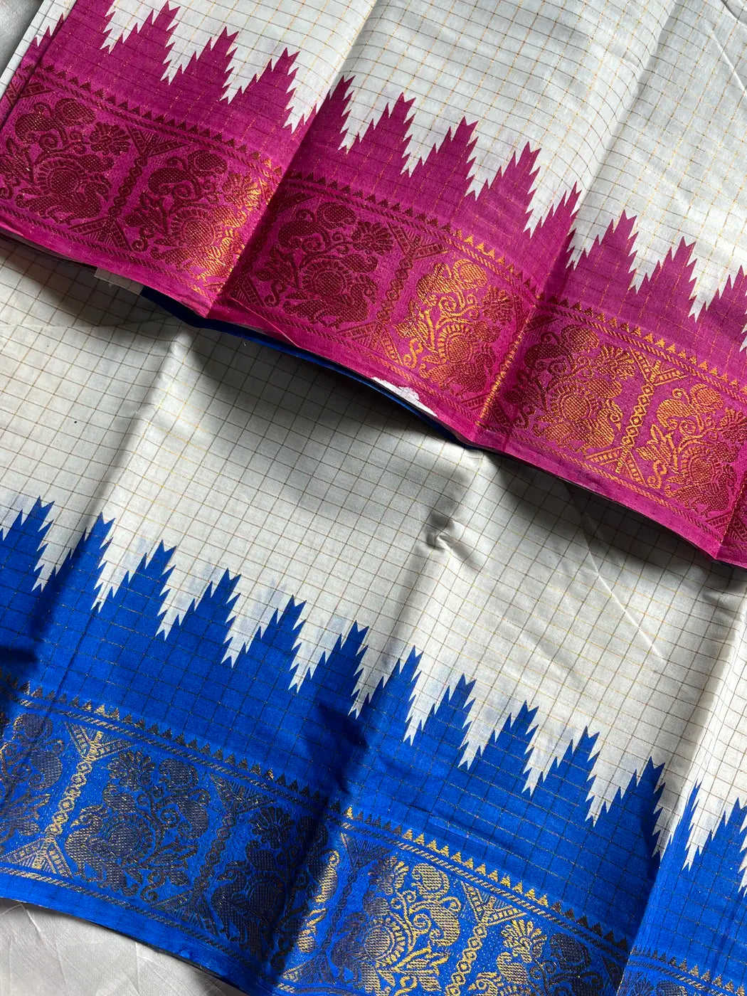 Sungudi Cotton Saree - Ganga Jamuna Border