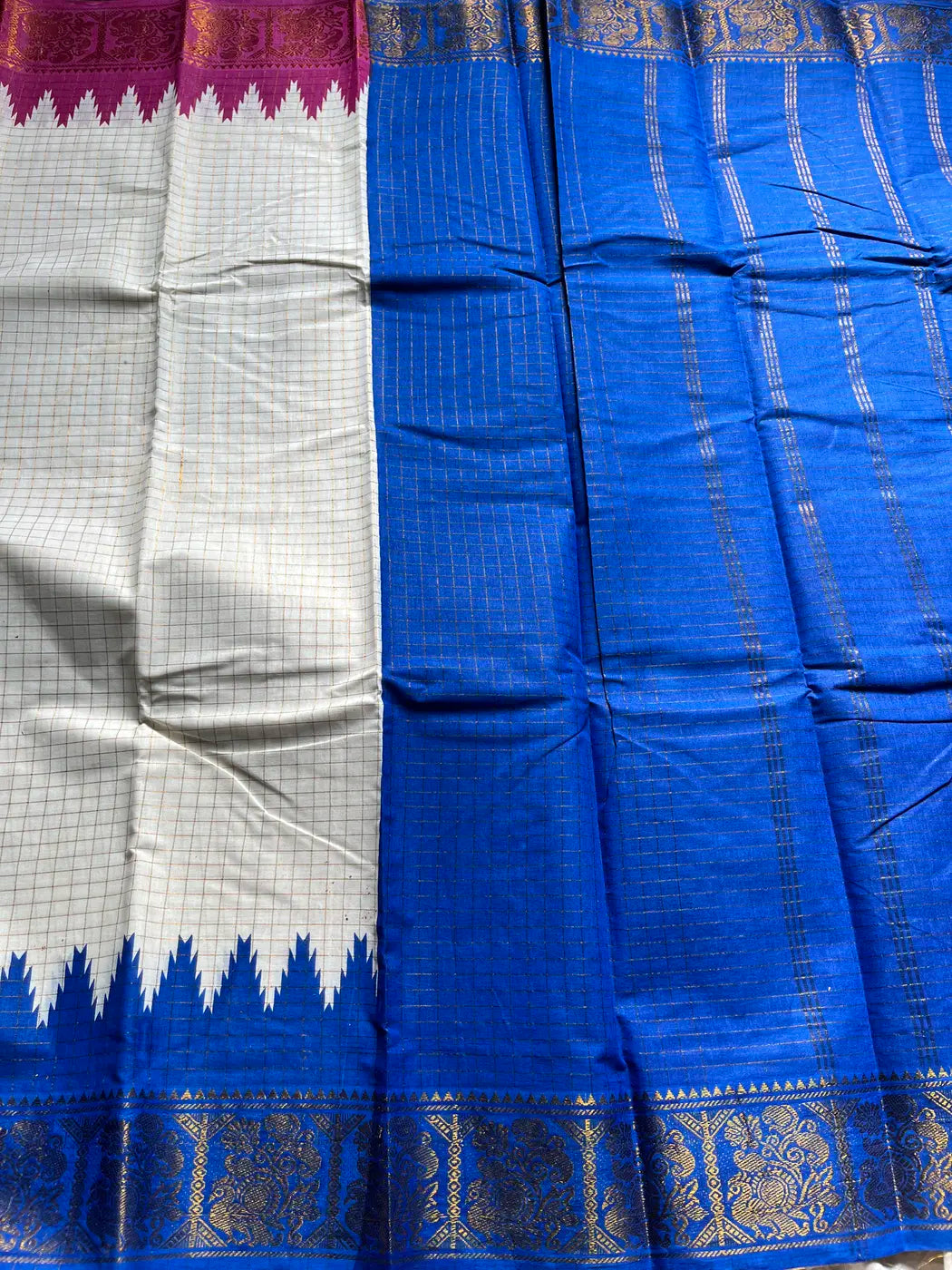 Sungudi Cotton Saree - Ganga Jamuna Border