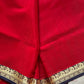Vegan Silk Saree – Red & Blue Handloom Art Silk