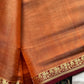 Vegan Silk Saree – Pastel Orange Handloom Art Silk Saree