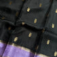 Banarasi Crepe Silk Saree – Black & Lavender