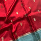 Banarasi Crepe Silk Saree – Red & Blue
