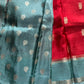Banarasi Crepe Silk Saree – Red & Blue
