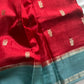Banarasi Crepe Silk Saree – Red & Blue