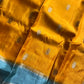 Banarasi Crepe Silk Saree – Yellow & Blue