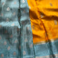 Banarasi Crepe Silk Saree – Yellow & Blue