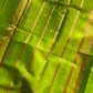 Vegan Silk Saree – Parrot Green | Handloom