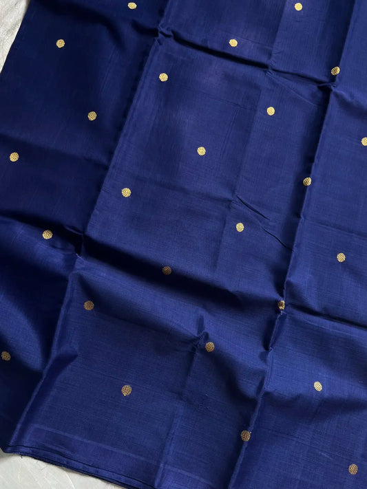 Vegan Silk Saree – Blue | Handloom