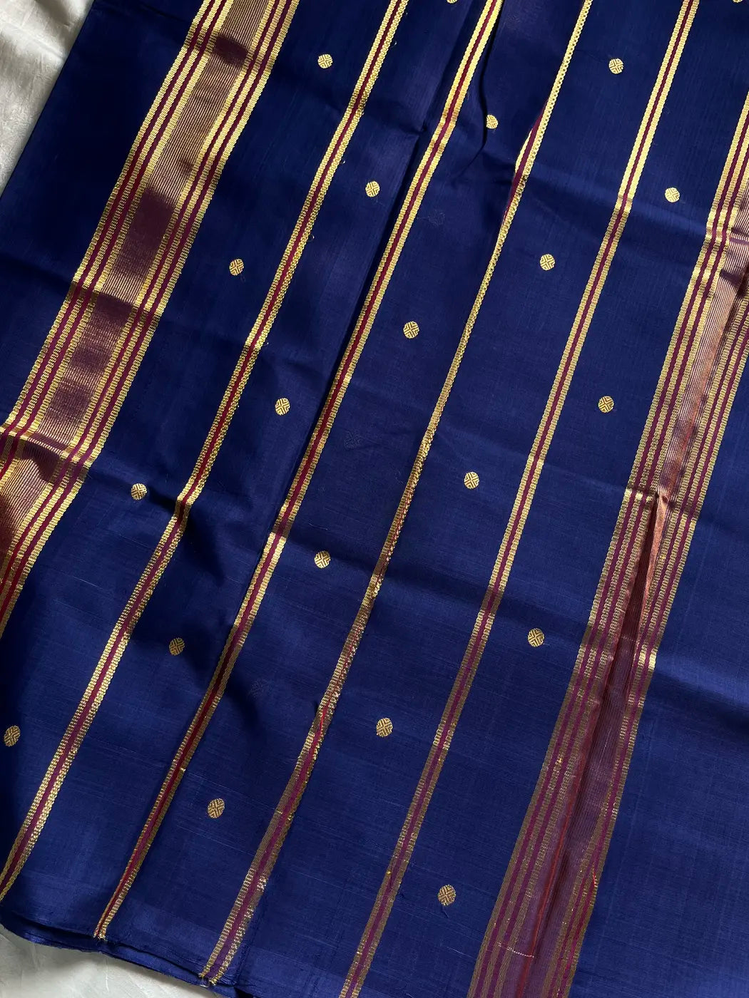 Vegan Silk Saree – Blue | Handloom
