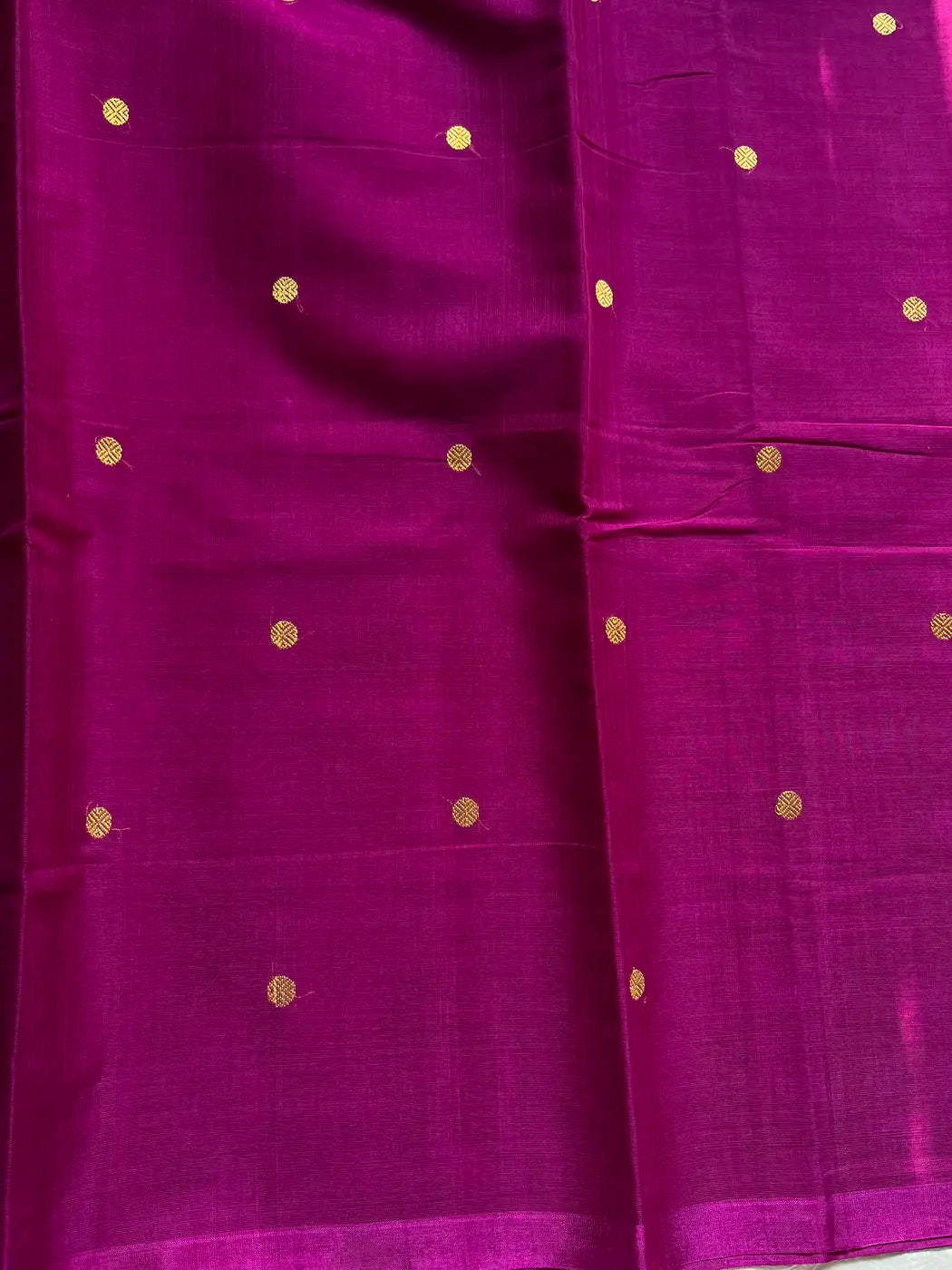 Vegan Silk Saree – Magenta | Handloom