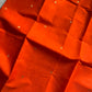 Vegan Silk Saree – Orange | Handloom