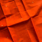 Vegan Silk Saree – Orange | Handloom