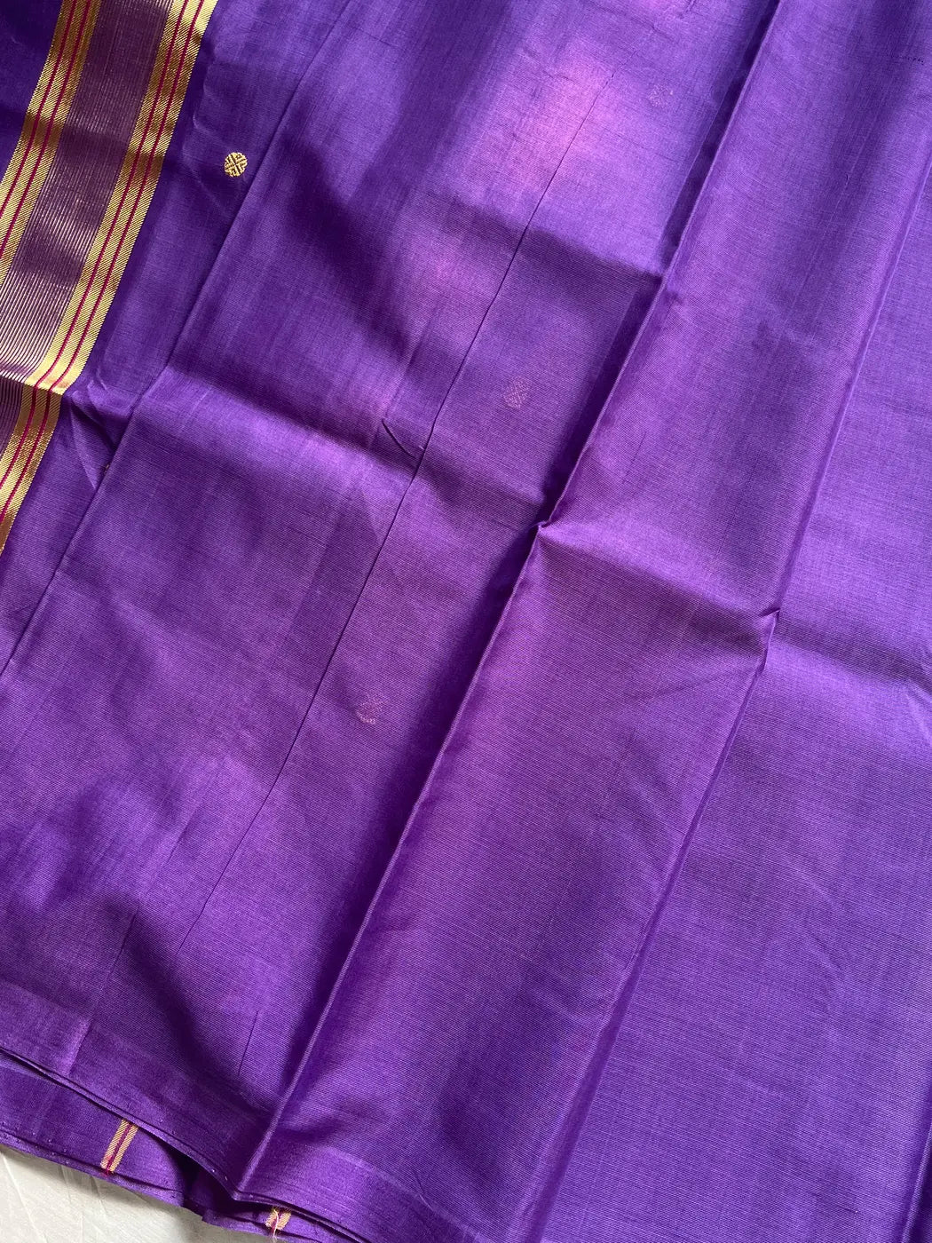 Vegan Silk Saree – Lavender | Handloom