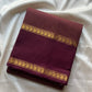Mini Kattam – Coffee Brown & Plum Checked Chettinadu Cotton Saree