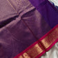 Throne Edit – Purple Checks Kanchi Cotton Saree (120-Count Mercerised)