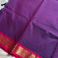 Throne Edit – Purple Checks Kanchi Cotton Saree (120-Count Mercerised)