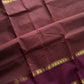 Mini Kattam – Coffee Brown & Plum Checked Chettinadu Cotton Saree