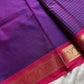 Throne Edit – Purple Checks Kanchi Cotton Saree (120-Count Mercerised)