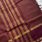 Mini Kattam – Coffee Brown & Plum Checked Chettinadu Cotton Saree