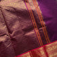 Mercerised Kanchi Cotton Saree - Dark Magenta