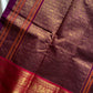 Mercerised Kanchi Cotton Saree - Dark Magenta