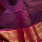 Mercerised Kanchi Cotton Saree - Dark Magenta