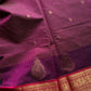 Mercerised Kanchi Cotton Saree - Dark Magenta