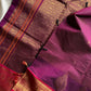Mercerised Kanchi Cotton Saree - Dark Magenta