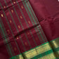 Vintage Loom Edit | Dark Maroon Kanchi Cotton Saree