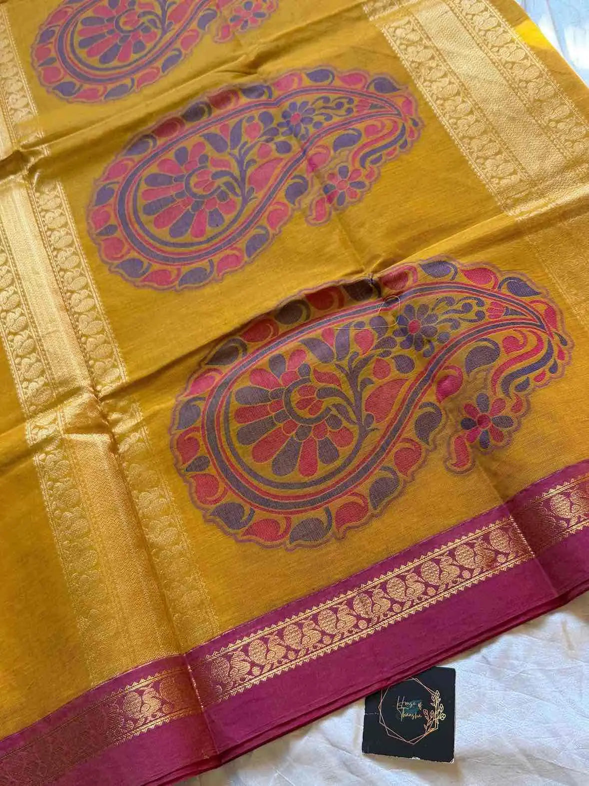 Zari & Thread Edit | Kanchi Cottons – Yellow