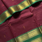 Vintage Loom Edit | Dark Maroon Kanchi Cotton Saree