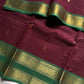 Vintage Loom Edit | Dark Maroon Kanchi Cotton Saree
