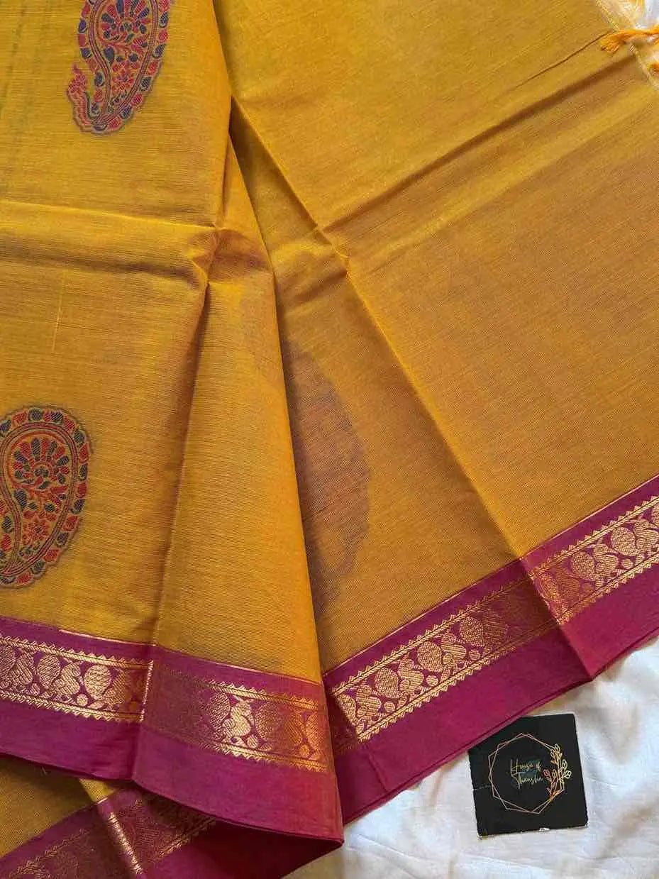 Zari & Thread Edit | Kanchi Cottons – Yellow