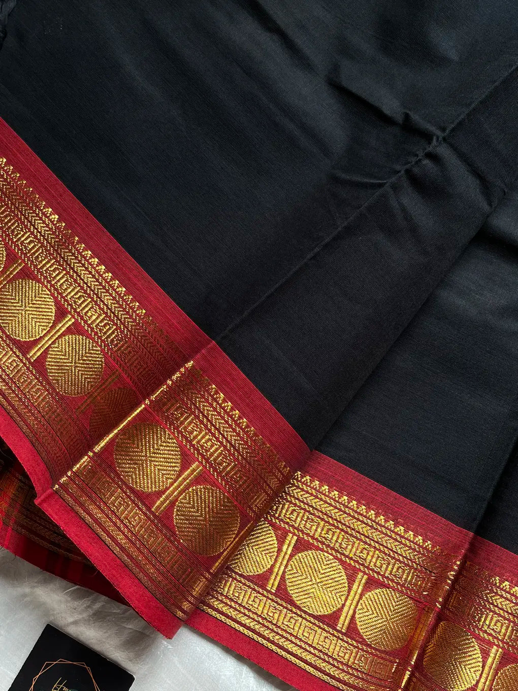 Vintage Loom Edit | Black Kanchi Cotton Saree