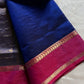 Pure Handloom Kanchi Silkcotton – Blue Checks