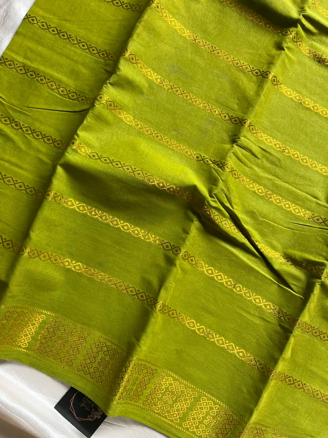 Madurai Sungudi Cotton - Leaf Green