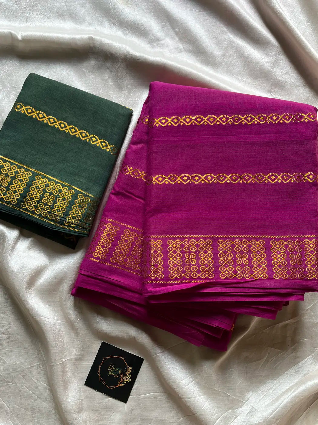 Madurai Sungudi Cotton - Magenta Pink