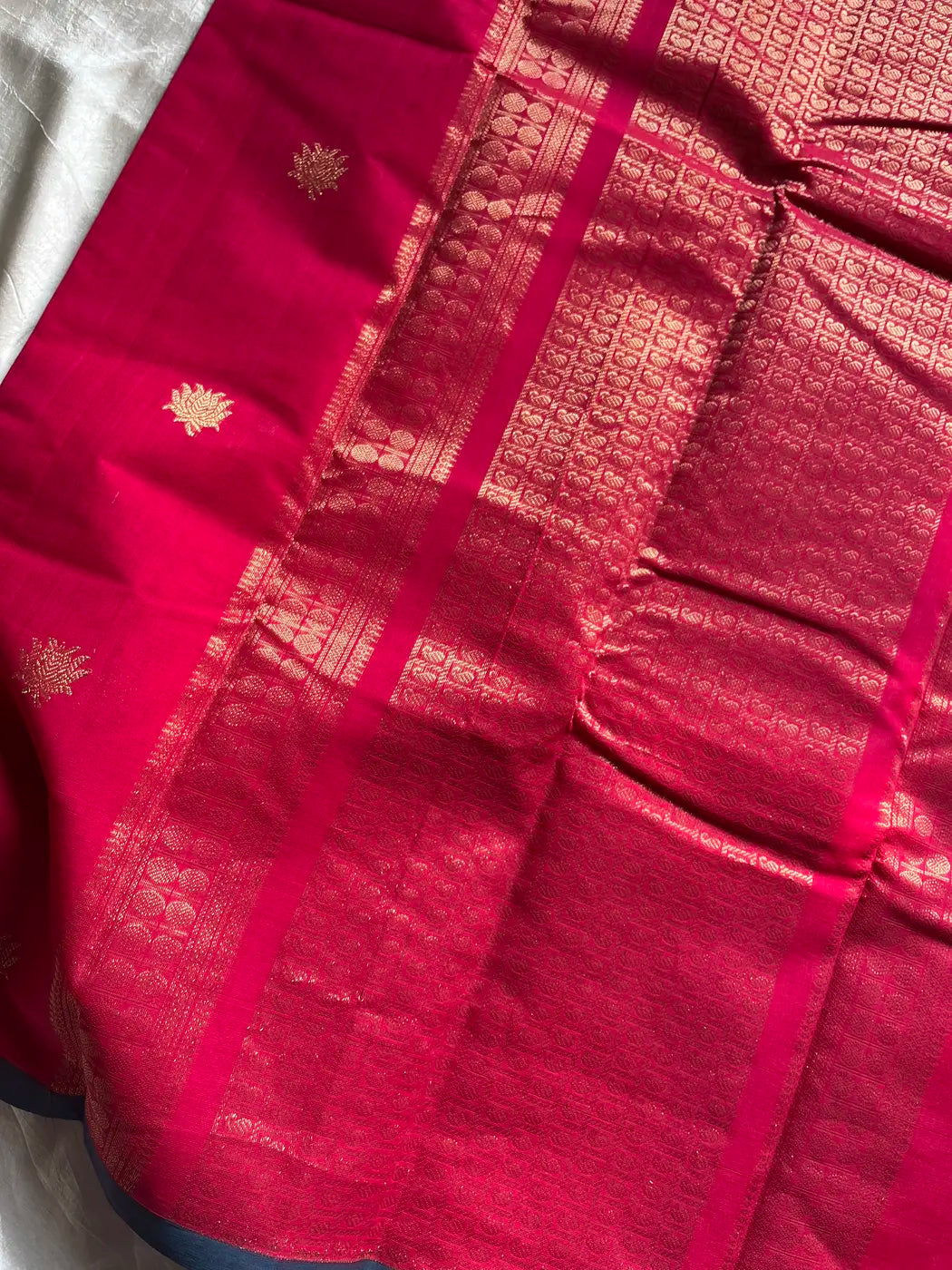 Heirloom Kanchi - Rani Pink Kanchi Cotton Saree
