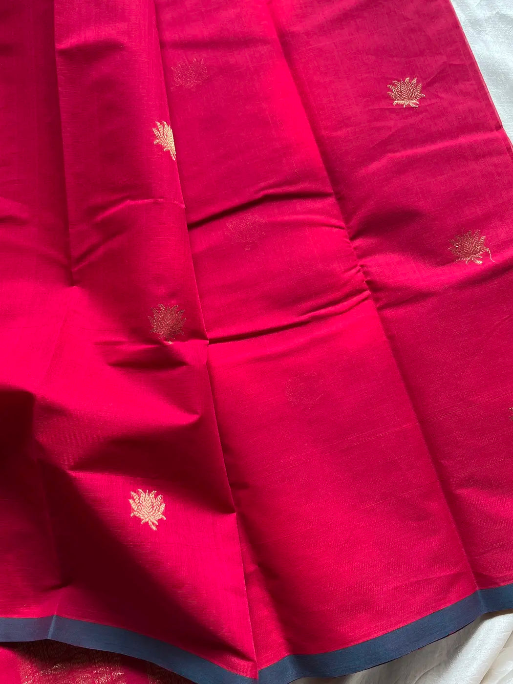 Heirloom Kanchi - Rani Pink Kanchi Cotton Saree
