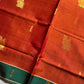Vegan Silk Saree – Burnt Orange Handloom Art Silk