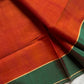 Vegan Silk Saree – Burnt Orange Handloom Art Silk