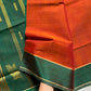 Vegan Silk Saree – Burnt Orange Handloom Art Silk