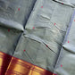 Vintage Looms | Mist Grey Chettinadu Cotton Saree