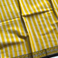 Mulmul Cotton Saree in Yellow – Hand Block Printed | House of Thansha