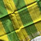 Bright green Mangalagiri silk cotton saree with yellow Nizam border – Ilai – House of Thansha