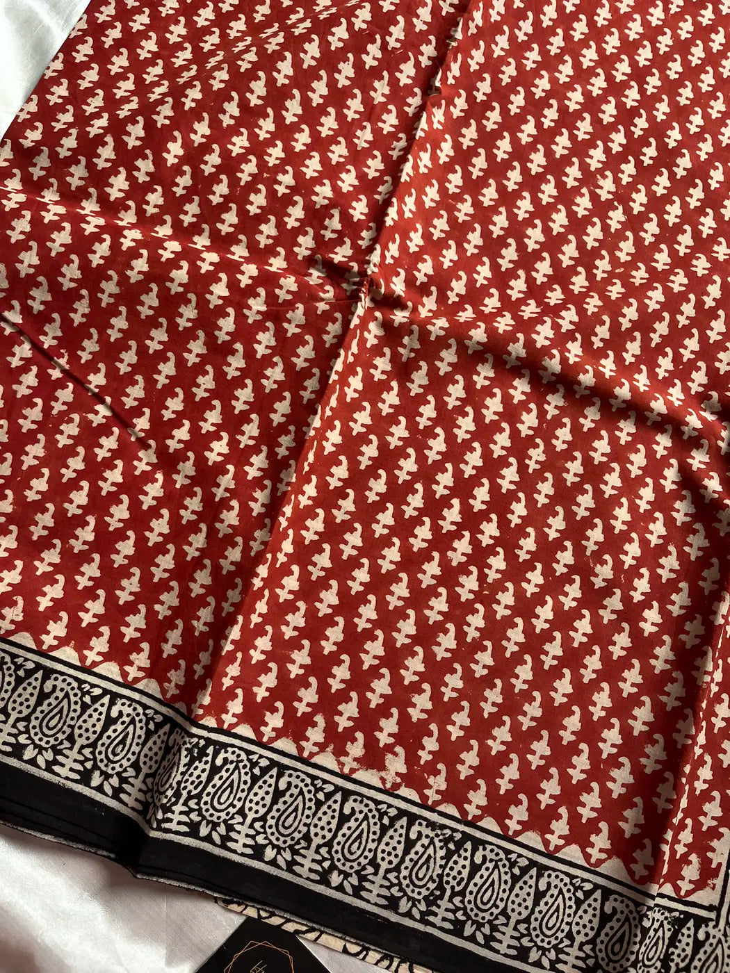 Mulmul Cotton Saree in Purple – Hand Block Printed | House of Thansha