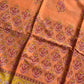 Mulmul Cotton Saree in Orange– Hand Block Printed | House of Thansha