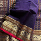 Heirloom Kanchi - Deep Jamun Handloom Kanchi Cotton Saree