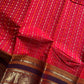 Heirloom Kanchi - Red Handloom Kanchi Cotton Saree