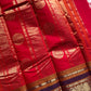 Heirloom Kanchi - Red Handloom Kanchi Cotton Saree